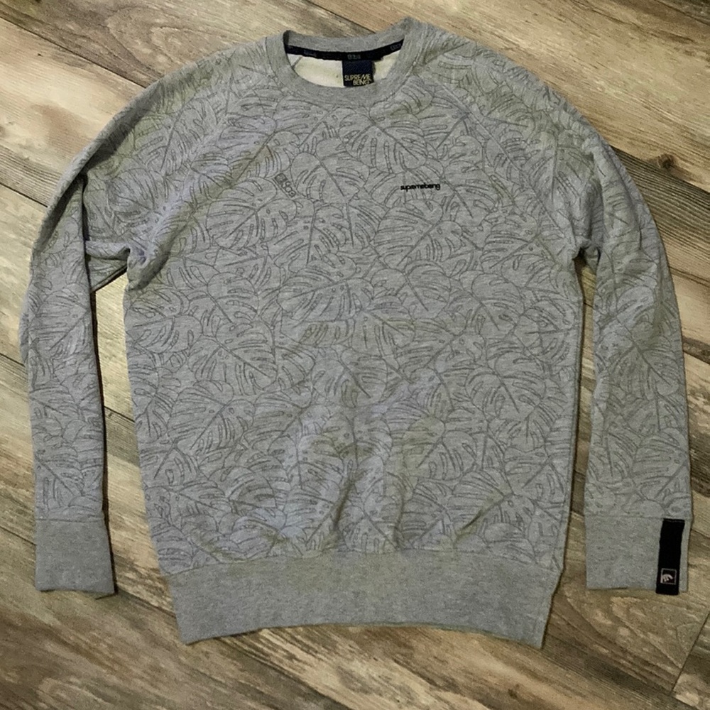 Supremebeing Leaf Print Pullover Sweatshirt Men’s Size XL